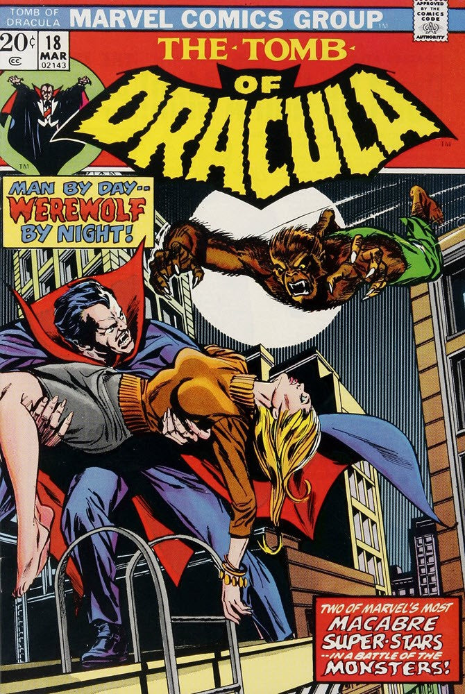 TOMB OF DRACULA (1972 Series) #18 (6.0) 1st Battle with Werewolf by Night