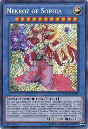 Nekroz of Sophia (CROS-EN038) Secret Rare - Moderate Play Unlimited
