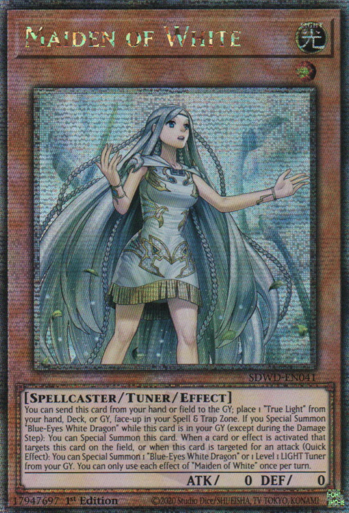 Maiden of White (SDWD-EN041) Quarter Century Secret Rare - Near Mint 1st Edition