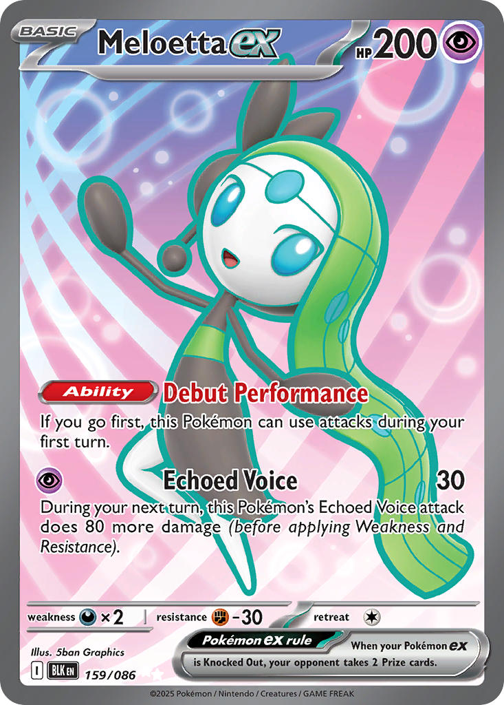 Meloetta ex - 159/086 (BLK) Secret Rare