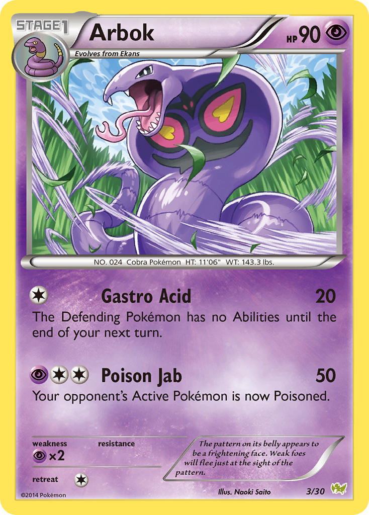 Arbok - 03/30 (TK6N) Common - Near Mint