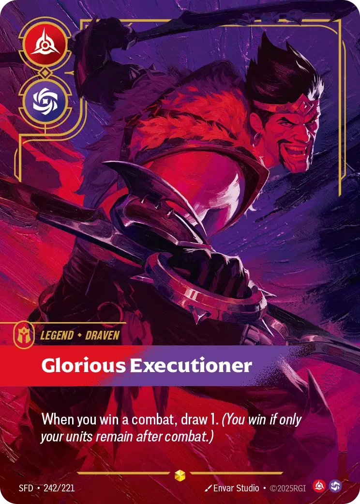 Draven - Glorious Executioner (Overnumbered) - 242/221 (SFD) Showcase