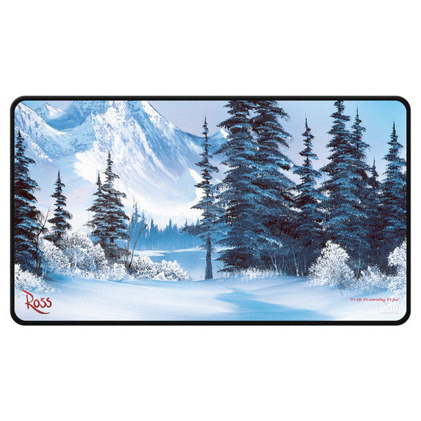 Ultra-PRO: Playmat Black Stitched - Bob Ross: Winter Paradise (16523)