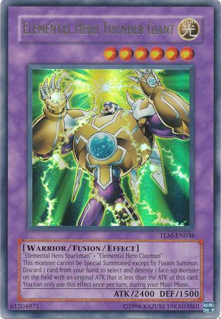 Elemental Hero Thunder Giant (TLM-EN036) Ultra Rare - Near Mint Unlimited Edition