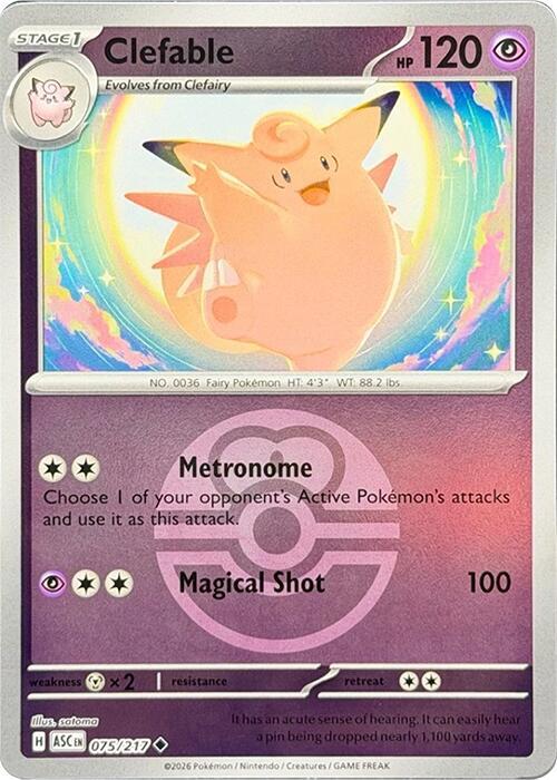 Clefable (Love Ball) - 075/217 (ASC) Uncommon