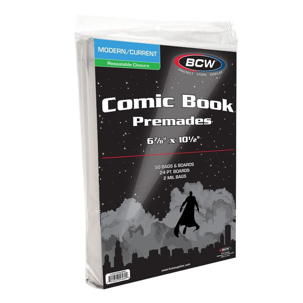 BCW: Comic Book Premades - Current Size Resealable (50)