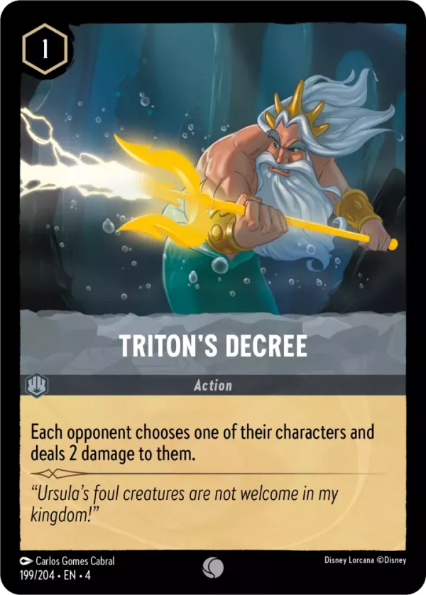 Triton's Decree (Ursula's Return 199/204) Common - Near Mint