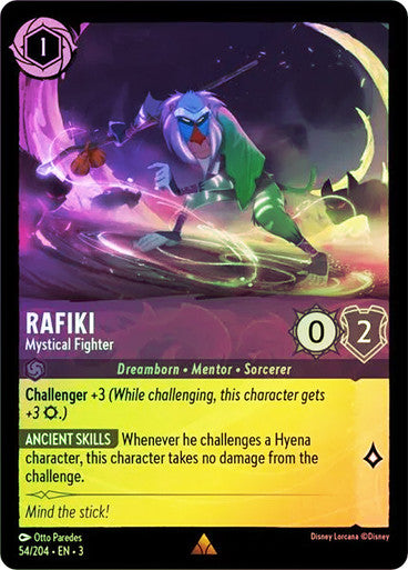 Rafiki - Mystical Fighter (Into the Inklands 054/204) Rare - Near Mint Cold Foil