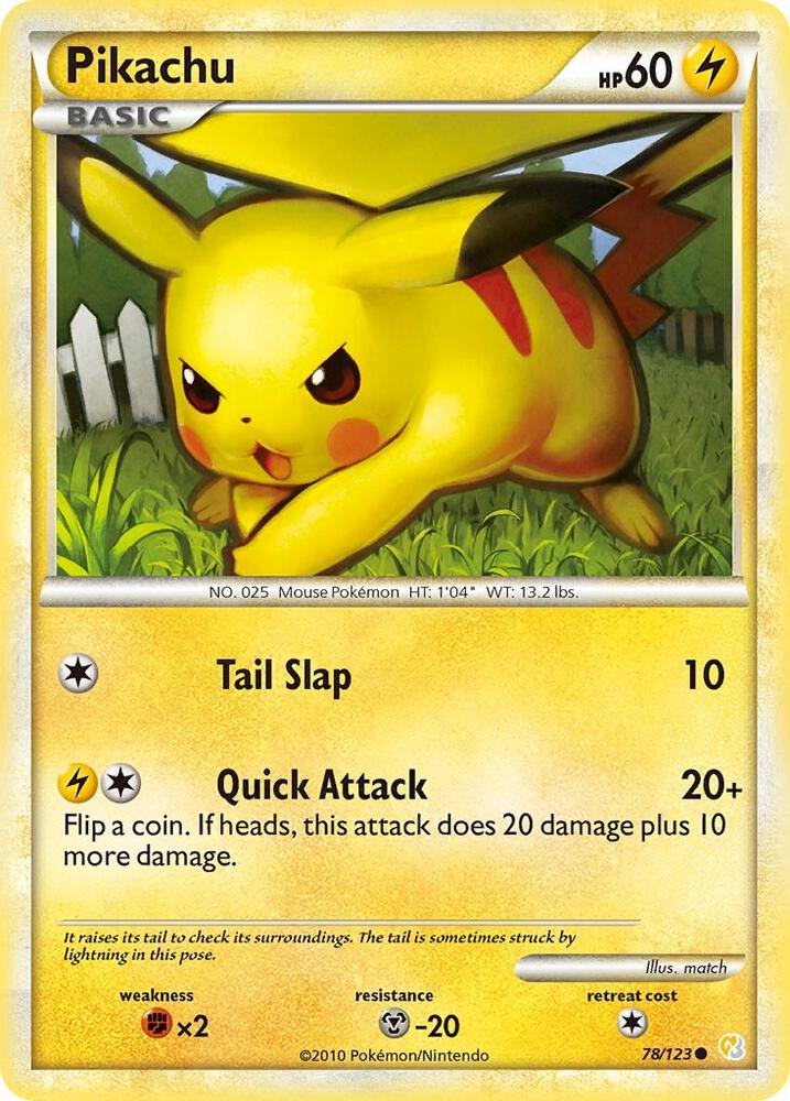 Pikachu (HS 78/123) Common - Light Play
