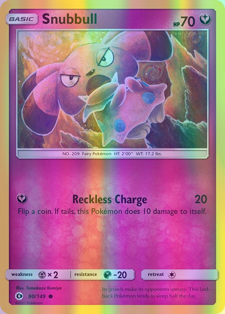 Snubbull - 090/149 (SM01) Common - Near Mint Reverse Holofoil