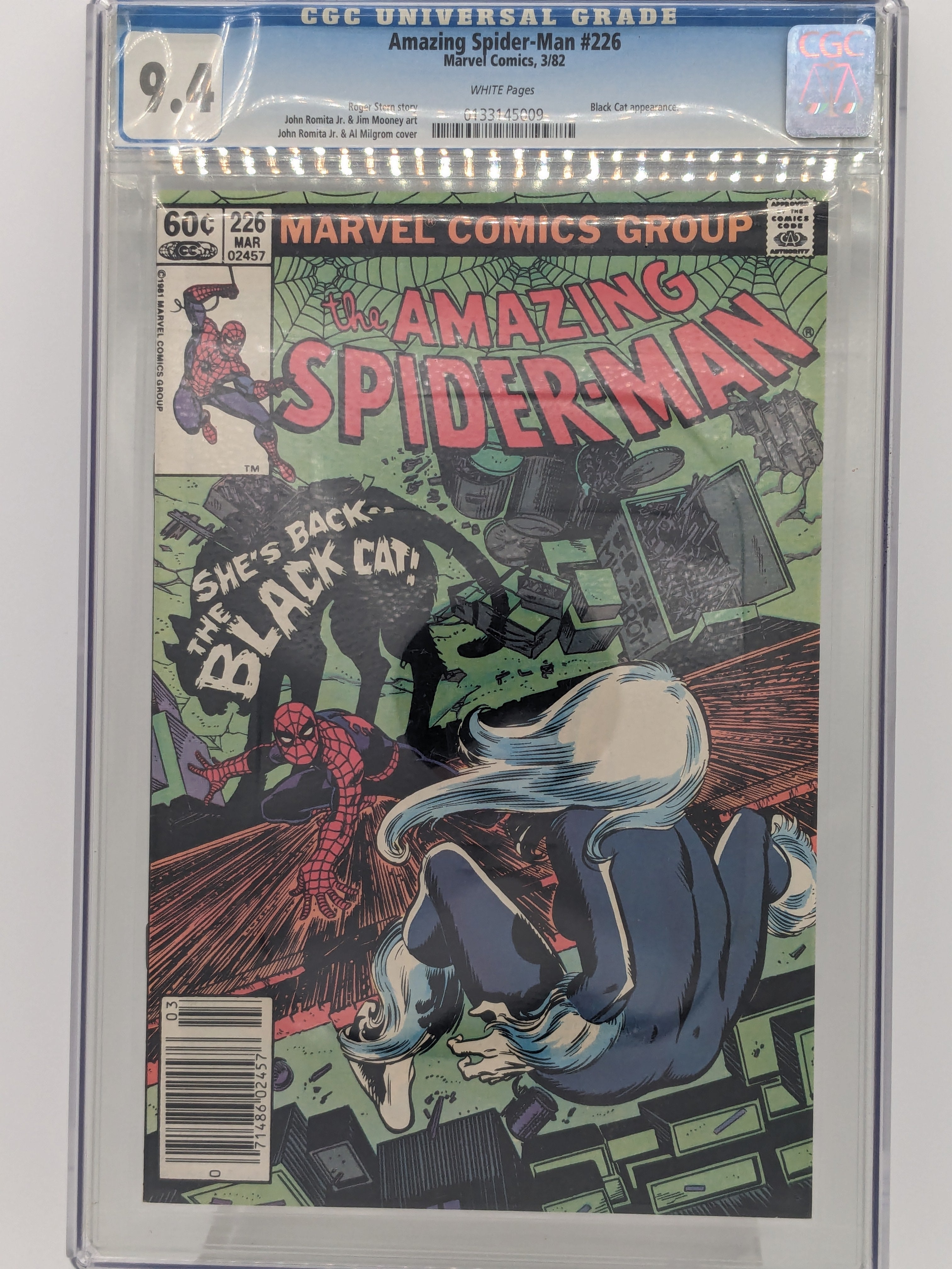 Amazing Spider-Man (1963 Series) #226 (CGC 9.4)(corner cracked)1st Appearance Jack Allen; George Mundy; Greg Reed; Mitchell State Hospital; and Tumminello Towers