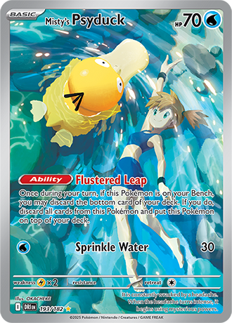 Misty's Psyduck - 193/182 (DRI) Illustration Rare