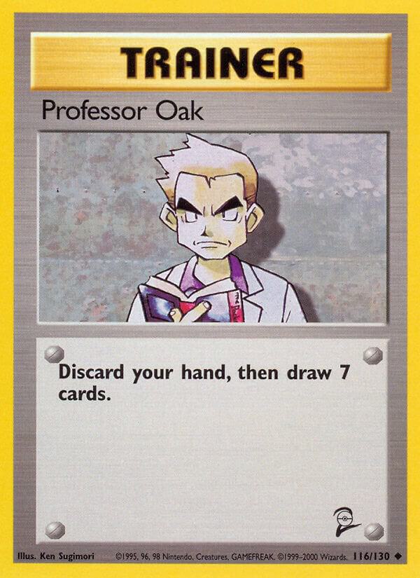 Professor Oak - 116/130 (BS2) Uncommon - Moderately Played