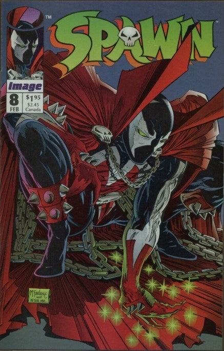 Spawn (1992 Series) #8 (9.4) Spider-Man #1 Homage Cover