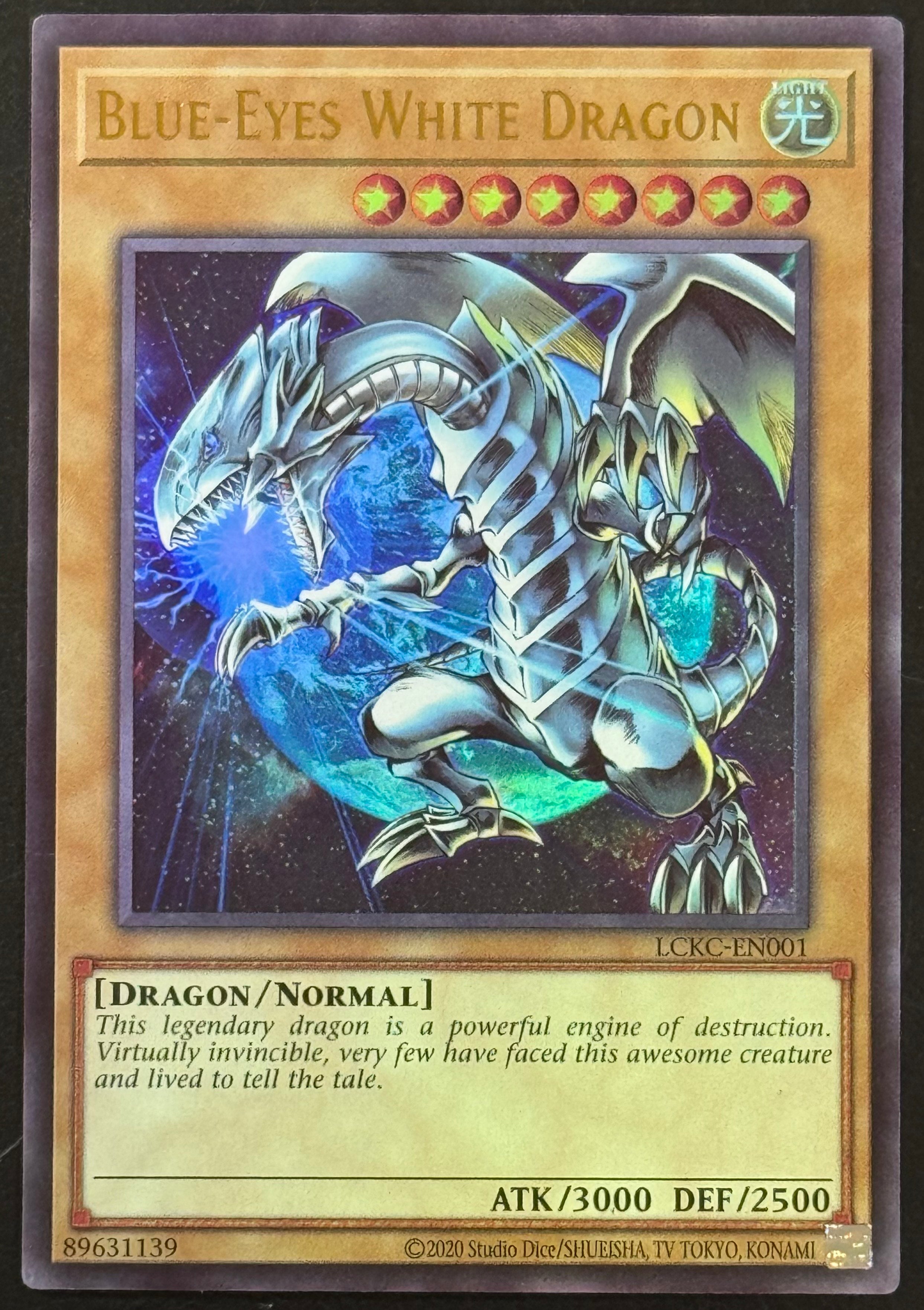 Blue-eyes White Dragon (3rd Art) (LCKC-EN001) (2020 Reprint) Ultra Rare Near Mint Unlimited