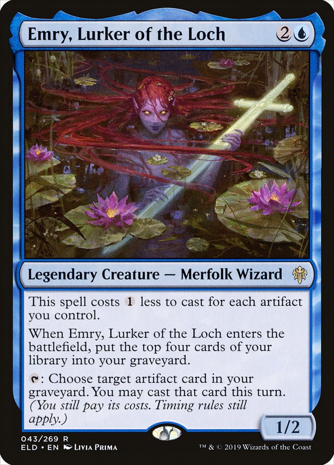 Emry, Lurker of the Loch (ELD-R) Moderate Play
