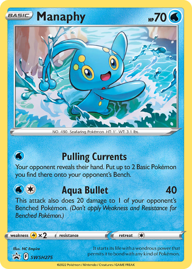 Manaphy - SWSH275 (SWSH:PR) Promo - Near Mint Holofoil
