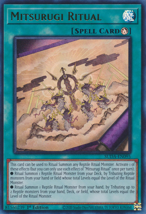 Mitsurugi Ritual (SUDA-EN095) Ultra Rare - Near Mint 1st Edition