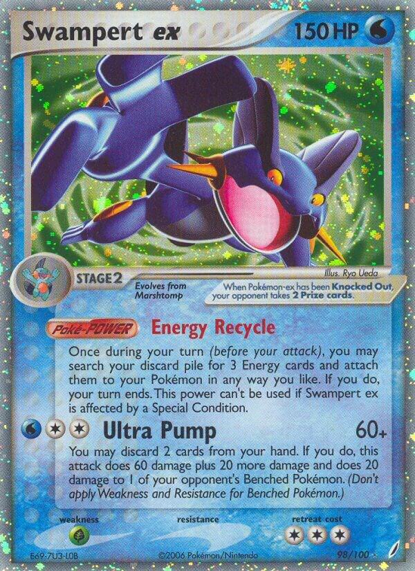 Swampert ex - 98/100 (CG) Ultra Rare - Heavy Play Holofoil