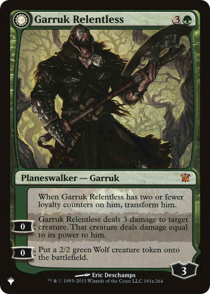 Garruk Relentless/Garruk, the Veil-Cursed (ISD-M-LIST)