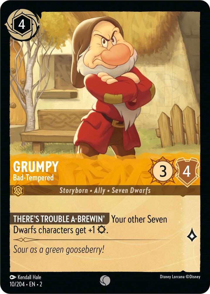 Grumpy - Bad-Tempered (Rise of the Floodborn 10/204) Common - Near Mint Cold Foil