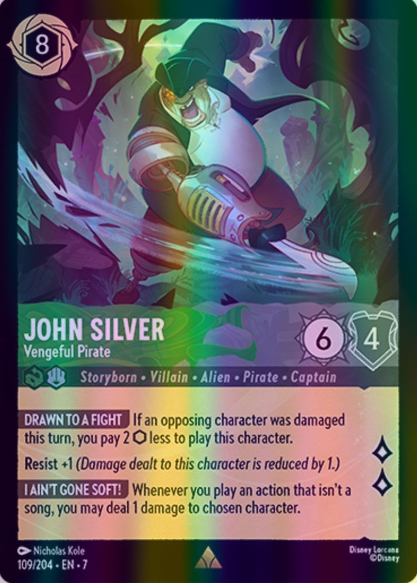 John Silver - Vengeful Pirate (Archazia's Island - 109/204) Rare