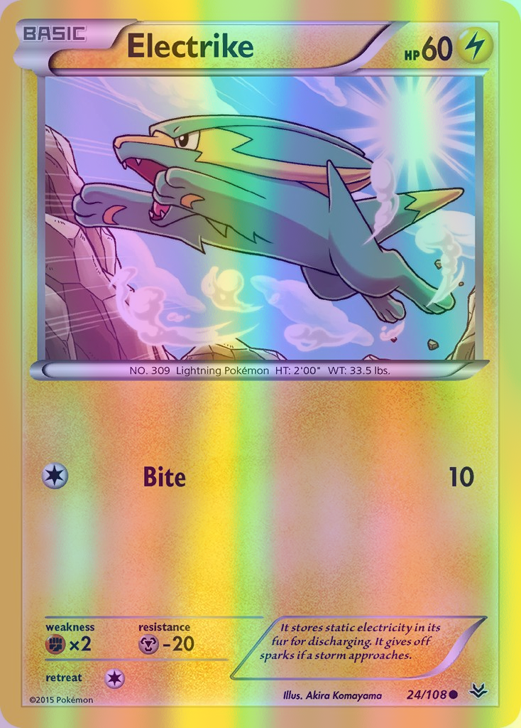 Electrike - 024/108 (ROS) Common - Near Mint Reverse Holofoil