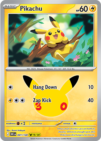 Pikachu - 041/128 (30C) Pikachu Rare