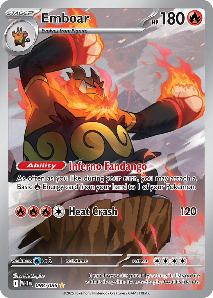 Emboar - 098/086 (WHT) Illustration Rare