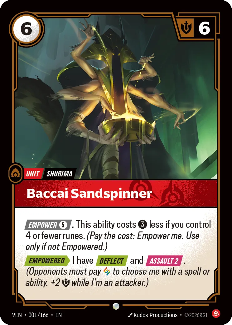 Baccai Sandspinner - 001/166 (VEN) Common