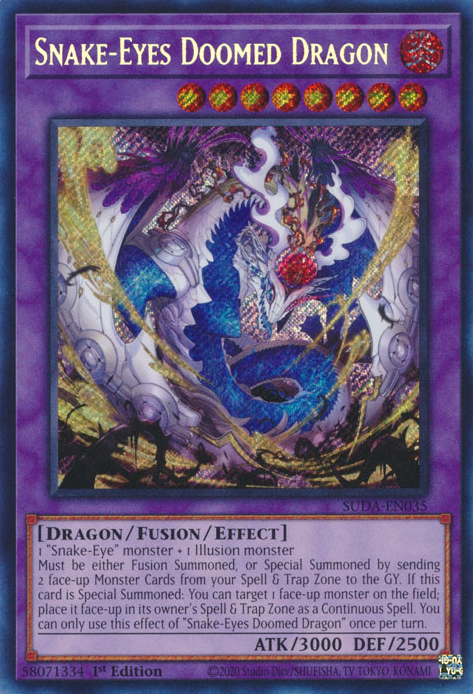 Snake-Eyes Doomed Dragon (SUDA-EN035) Secret Rare - Near Mint 1st Edition