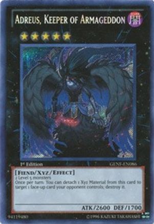 Adreus, Keeper of Armageddon (GENF-EN086) 1st Edition