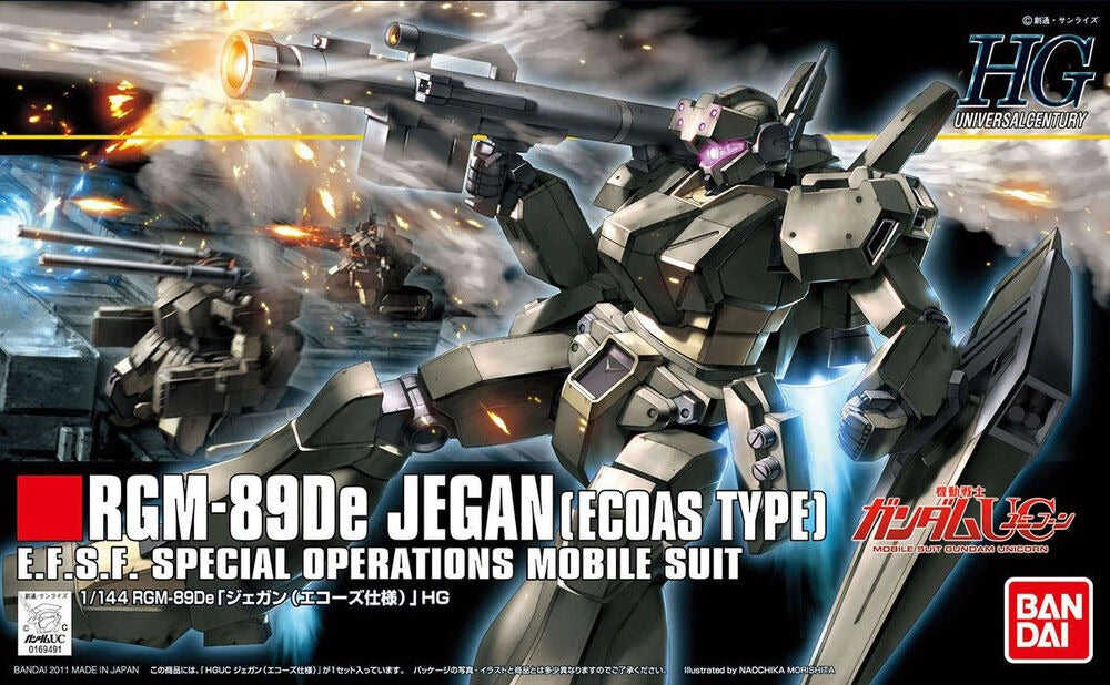 1/144 (HG-UC): Gundam Unicorn - #123 RGM-89De Jegan (ECOAS Type) E.F.S.F. Special Operations Mobile Suit