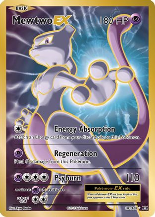 Mewtwo EX (Secret) 103/108 (EVO) Near Mint Full Art