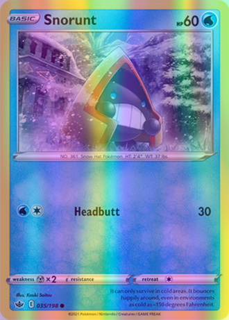 Snorunt - 035/198 (SWSH06) Common - Near Mint Reverse Holofoil