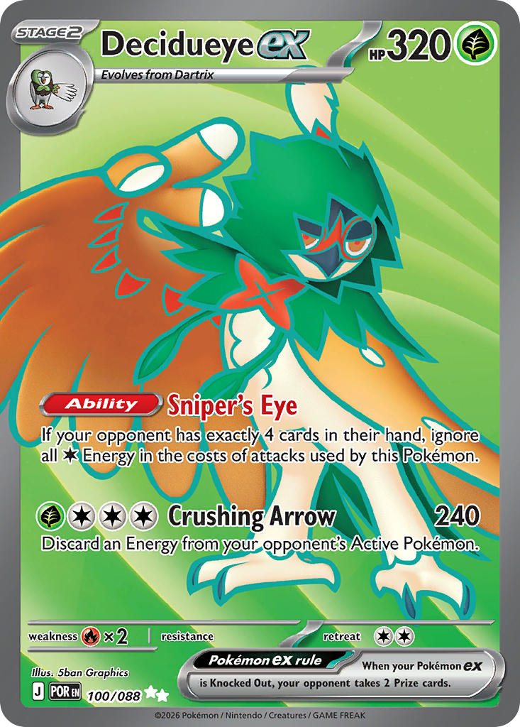 Decidueye ex - 100/088 (POR) Ultra Rare
