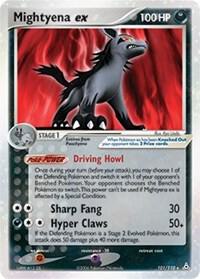 Mightyena ex - 101/110 Ultra Rare - Moderate Play Reverse Holofoil