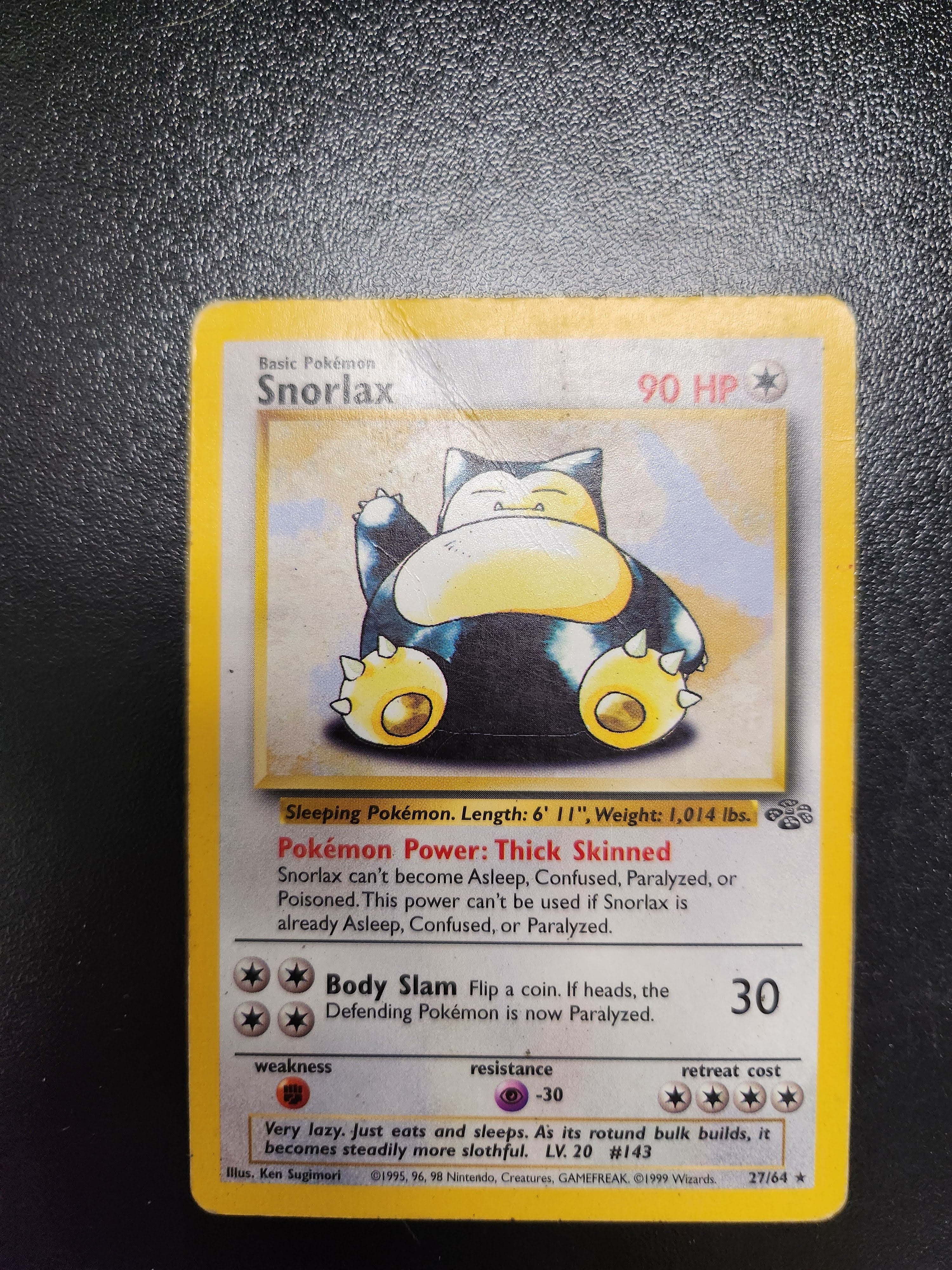 Snorlax - 27/64 (JU) Rare - Damaged Unlimited