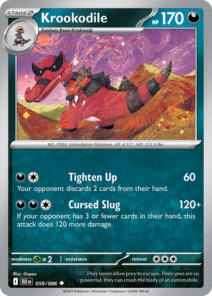 Krookodile (Master Ball Pattern) - 059/086 (BLK) Uncommon