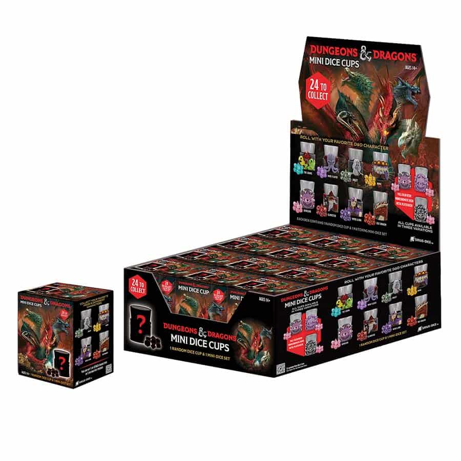 Sirius Dice: D&D Mini Dice Cups - Blind Box DISPLAY (12ct)