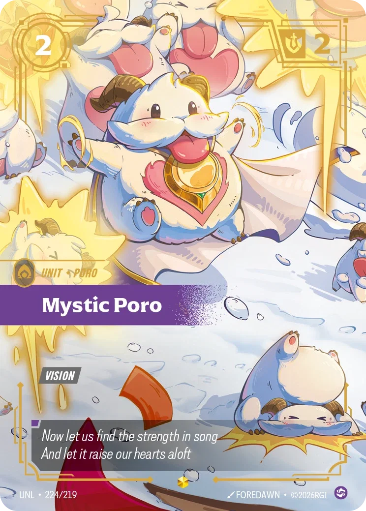 Mystic Poro (Overnumbered) - 224/219 (UNL) Showcase