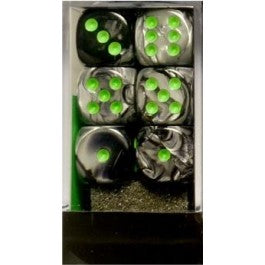 CHX26645: Gemini - 16mm D6 Black-Grey w/green (12)