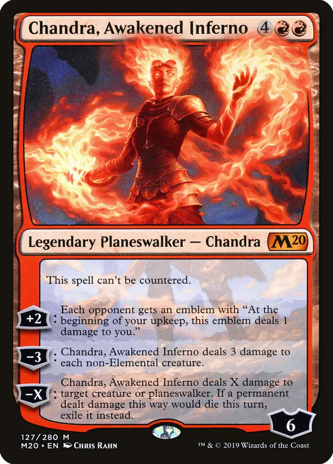 Chandra, Awakened Inferno (M20-M) Heavy Play
