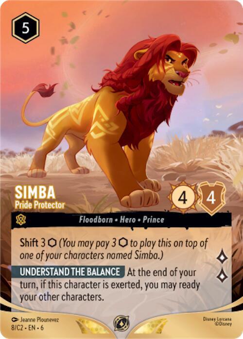 Simba- Pride Protector (Disney Lorcana Promo Cards 08/C2) Promo - Near Mint