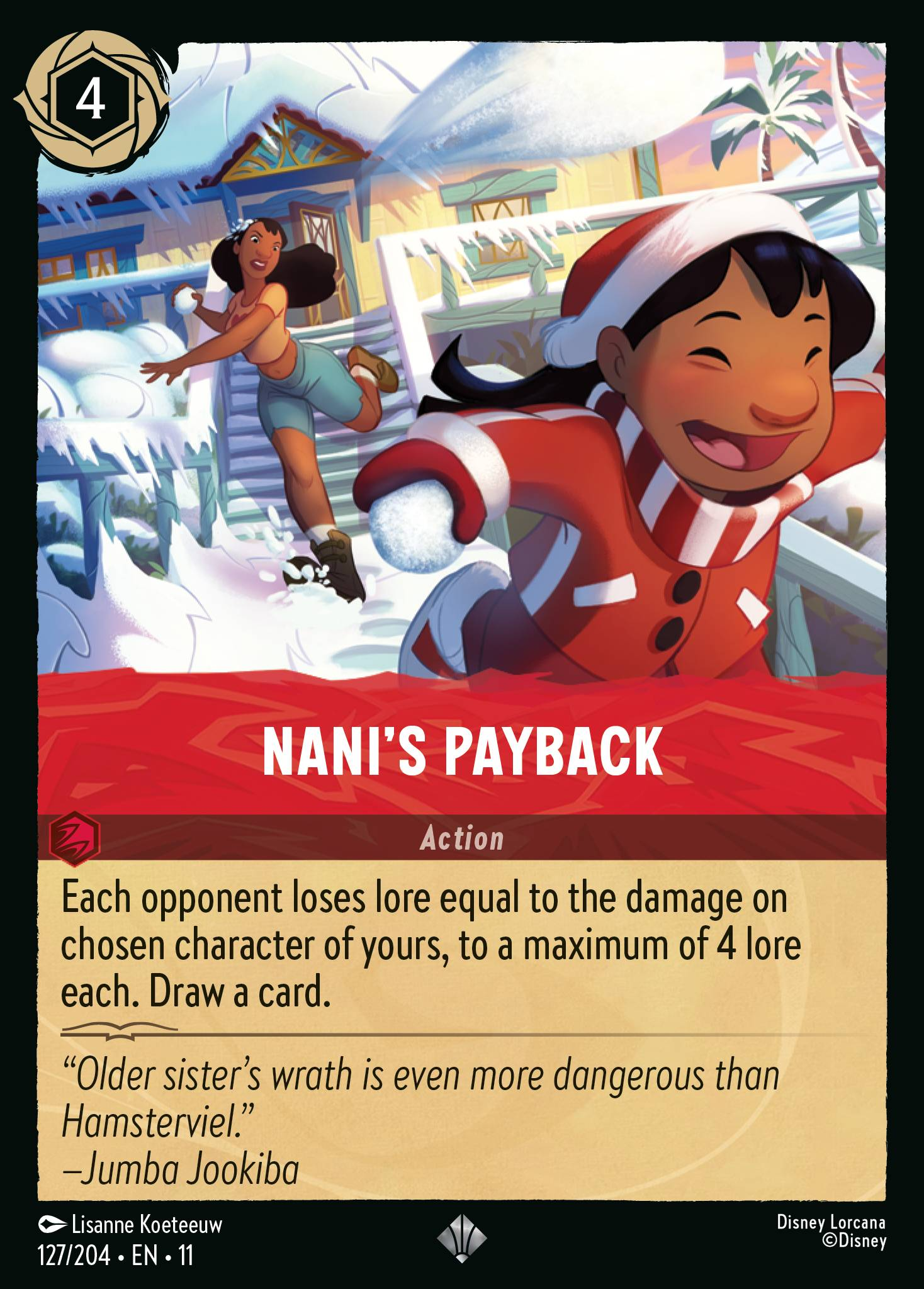 Nani's Payback (127/204 - Winterspell) Super Rare