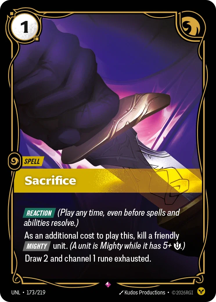 Sacrifice - 173/219 (UNL) Rare