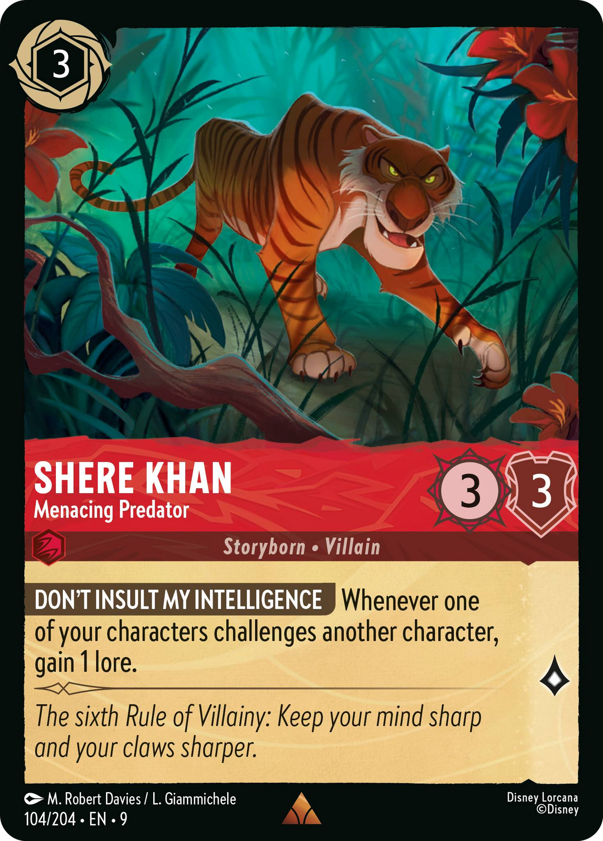 Shere Khan - Menacing Predator (104/204 - Fabled) Rare