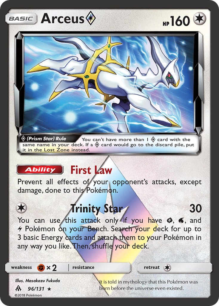 Arceus Prism Star - 096/131 (FLI) Prism Rare - Near Mint Holofoil