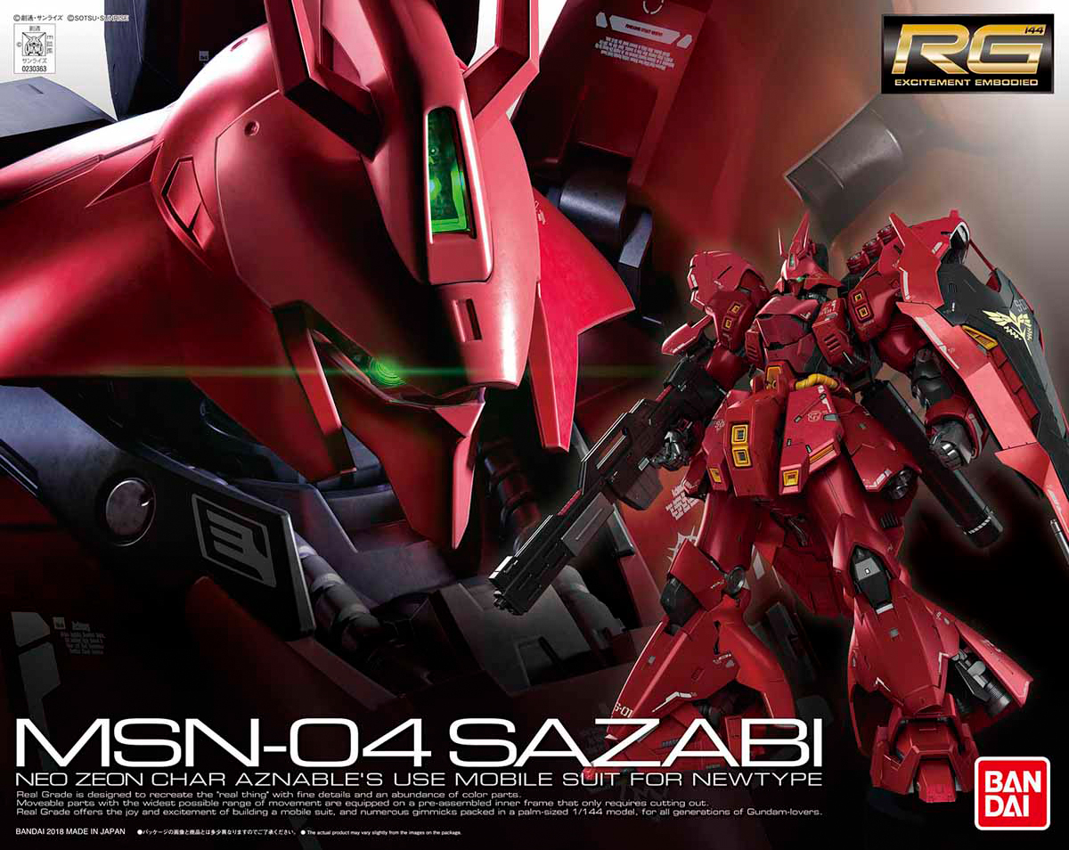 1/144 (RG): Gundam: Char's Counterattack - #29 MSN-04 Sazabi Neo Zeon Char Aznable's Use Mobile Suit For Newtype