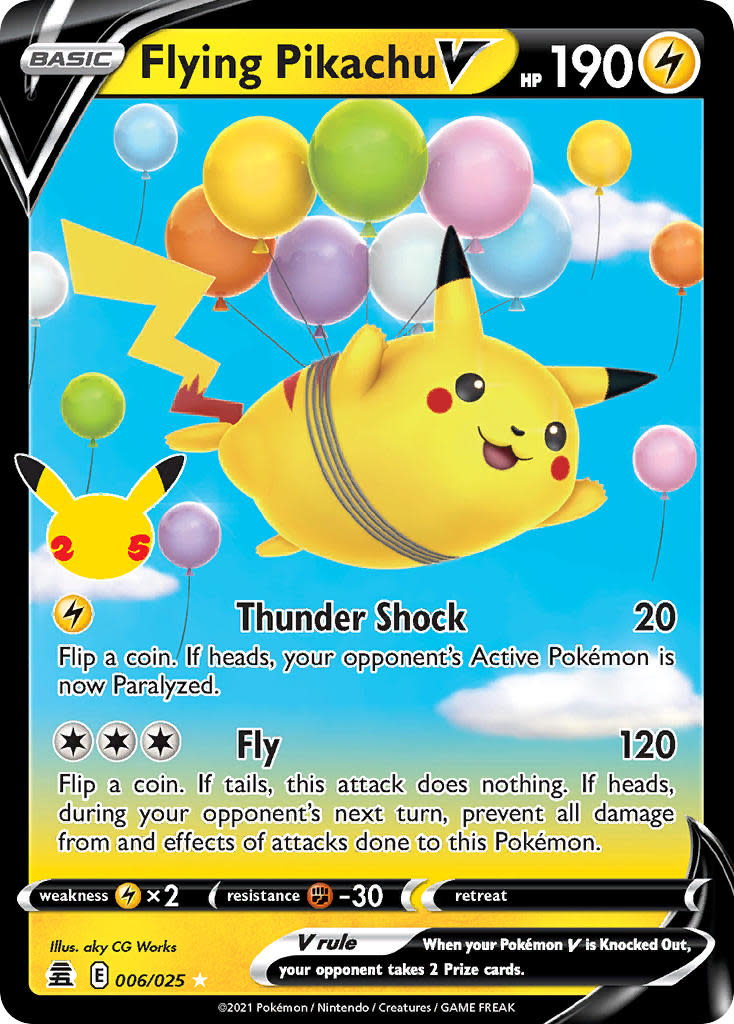 Flying Pikachu V - 006/025 (CLB) Ultra Rare - Light Play Holofoil